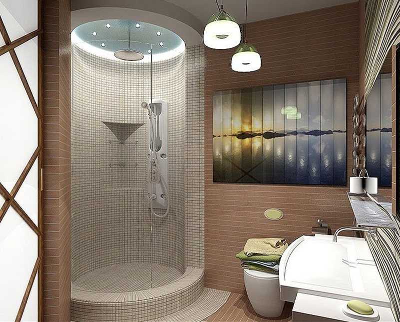 Ванная Комната С Душем Дизайн