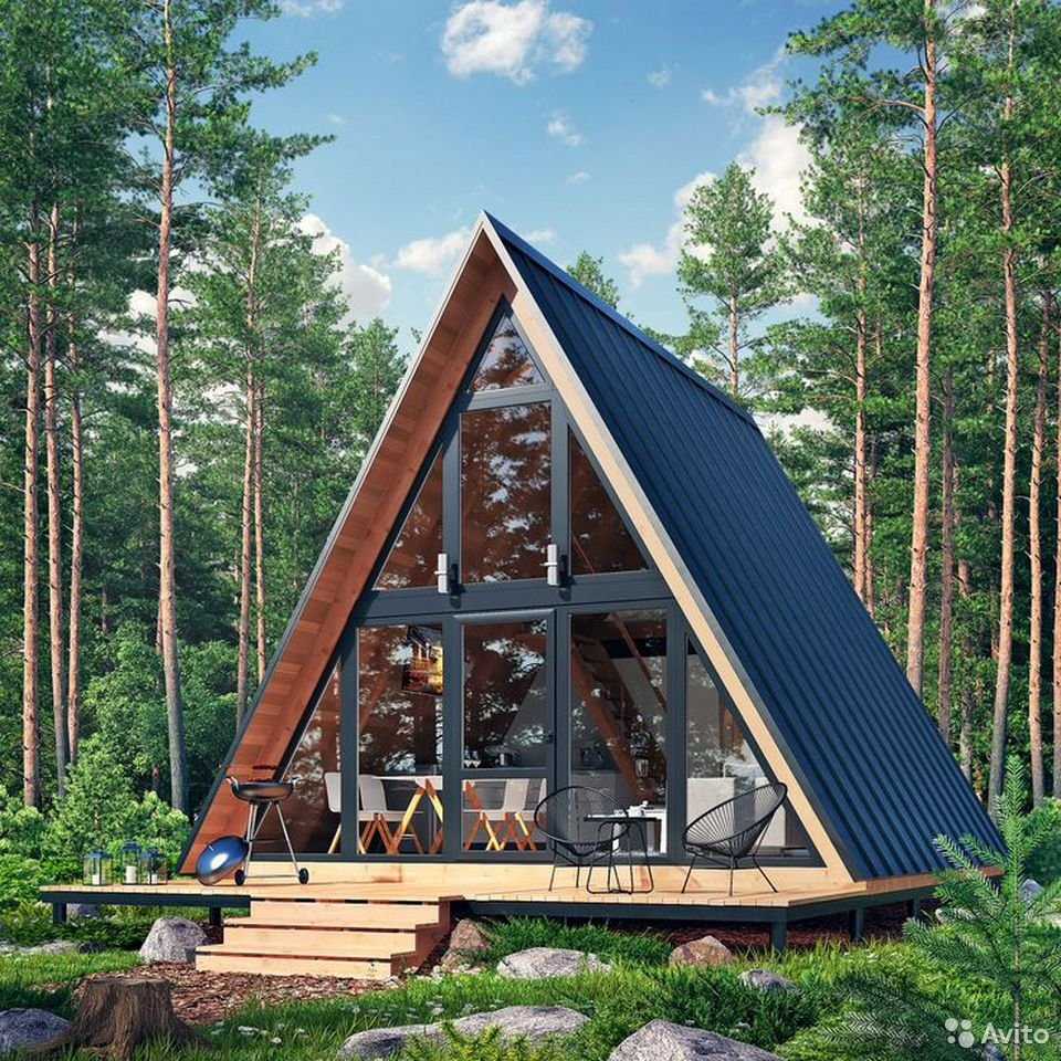Типовой проект дом шалаш. треугольные дома: современные варианты проектов и этапы строительства