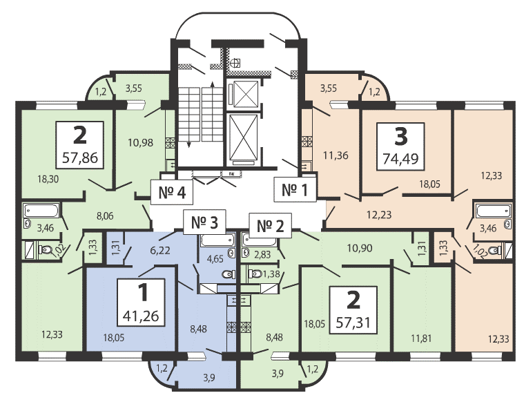Перепланировка квартир в домах серии п-46м, проекты выполненные апм №1