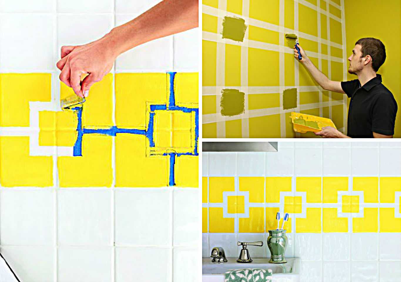Краска для плитки в ванной комнате, фото и порядок работ