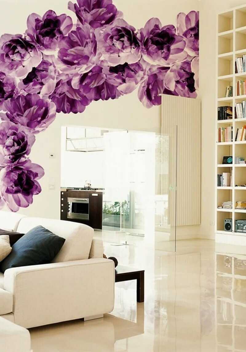 Комнатные растения и цветы в интерьере жилого дома: проект для гостиной
 - 48 фото