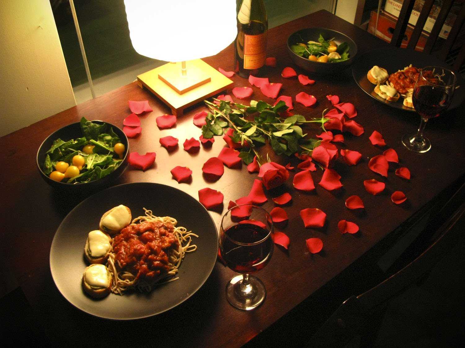Романтический ужин дома для любимого