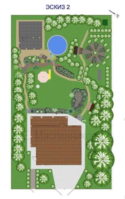 Ландшафтный дизайн загородного дома на 12 соток: фото, примеры и варианты оформления дачного участка прямоугольной формы с гаражом, баней и огородом