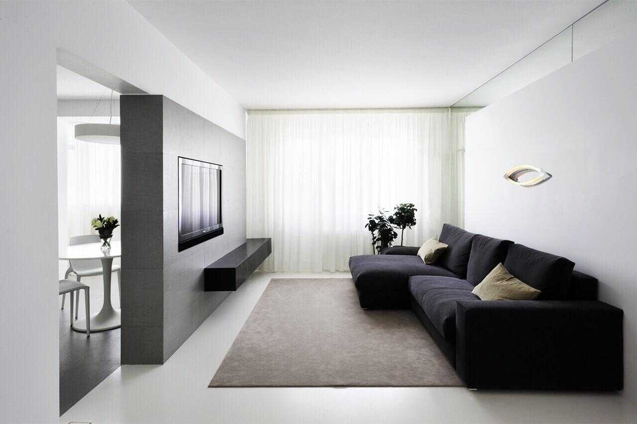 Выбираем дизайн гостиной в стиле минимализм: цвета, материалы, освещение