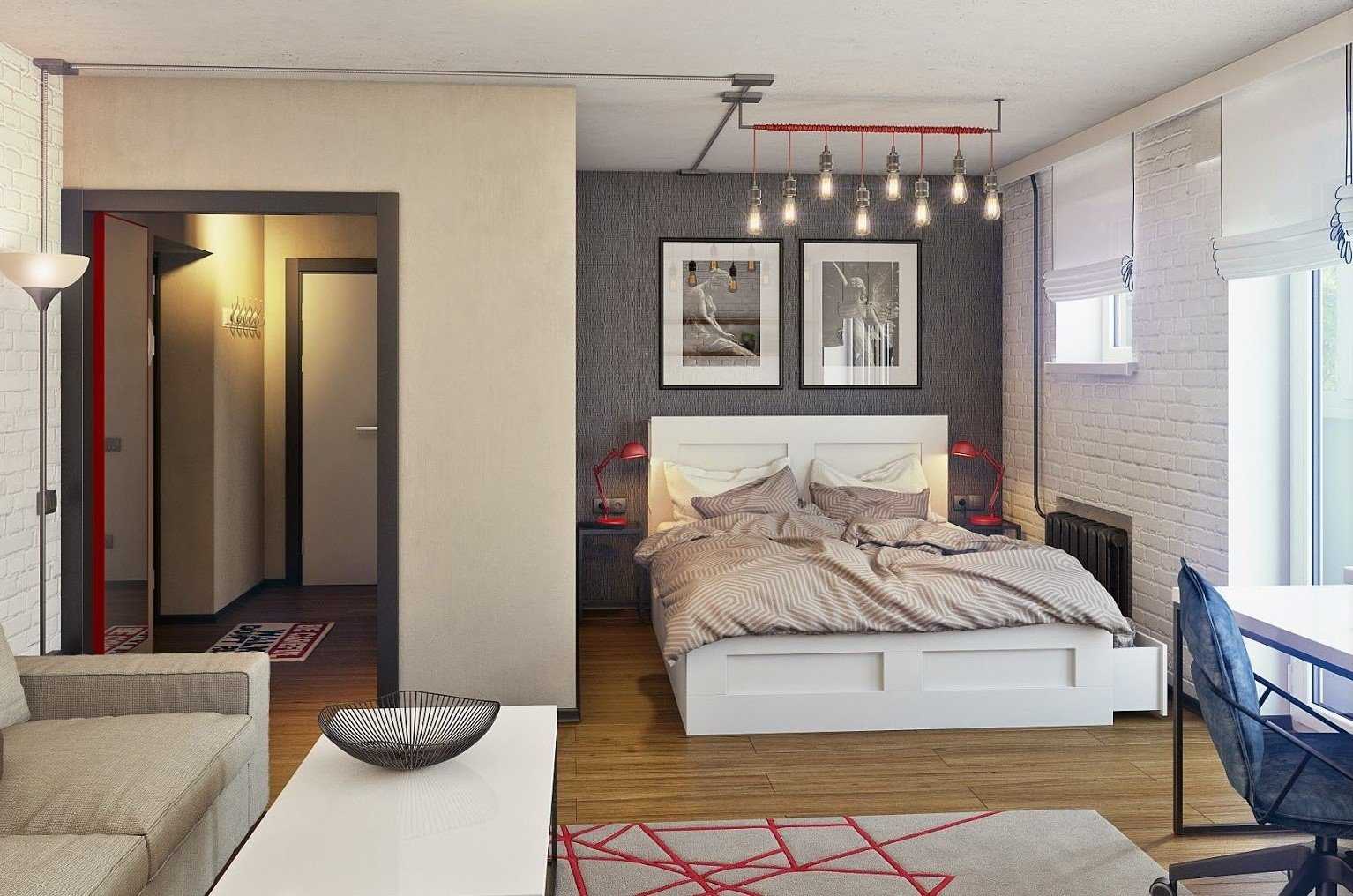 Дизайн однокомнатной квартиры с нишей