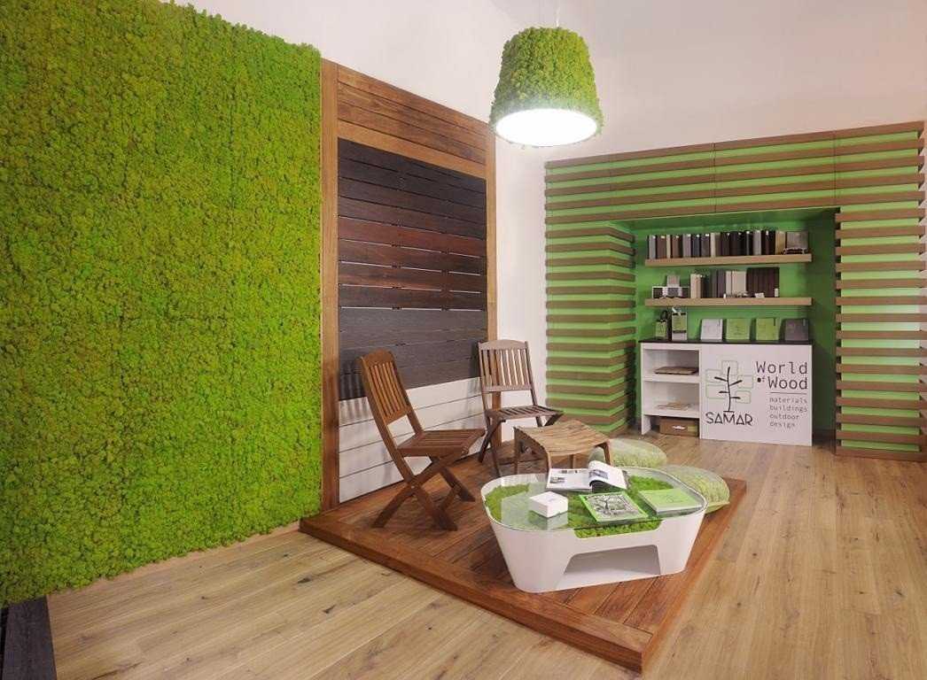 Зеленый мох на стенах – новый тренд в декорировании помещений