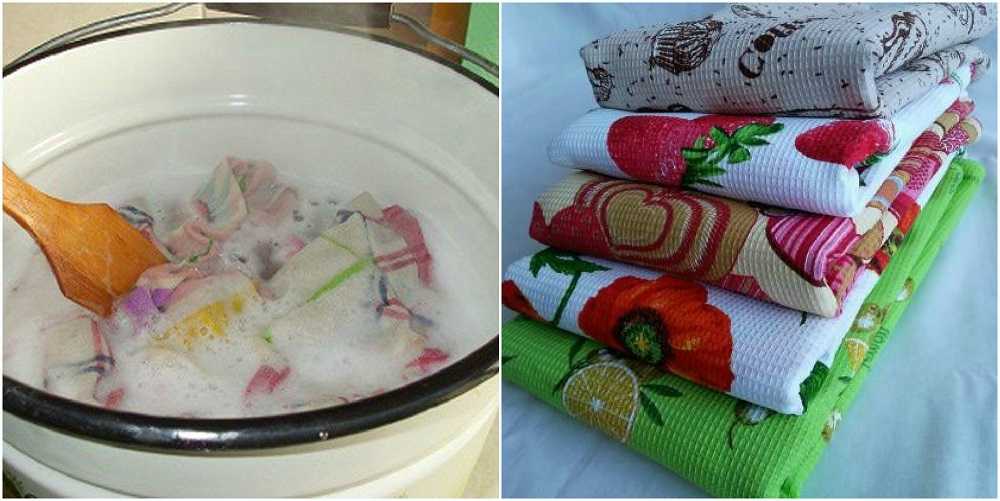 Проверенные временем способы, как отстирать кухонные полотенца от застарелых жирных пятен