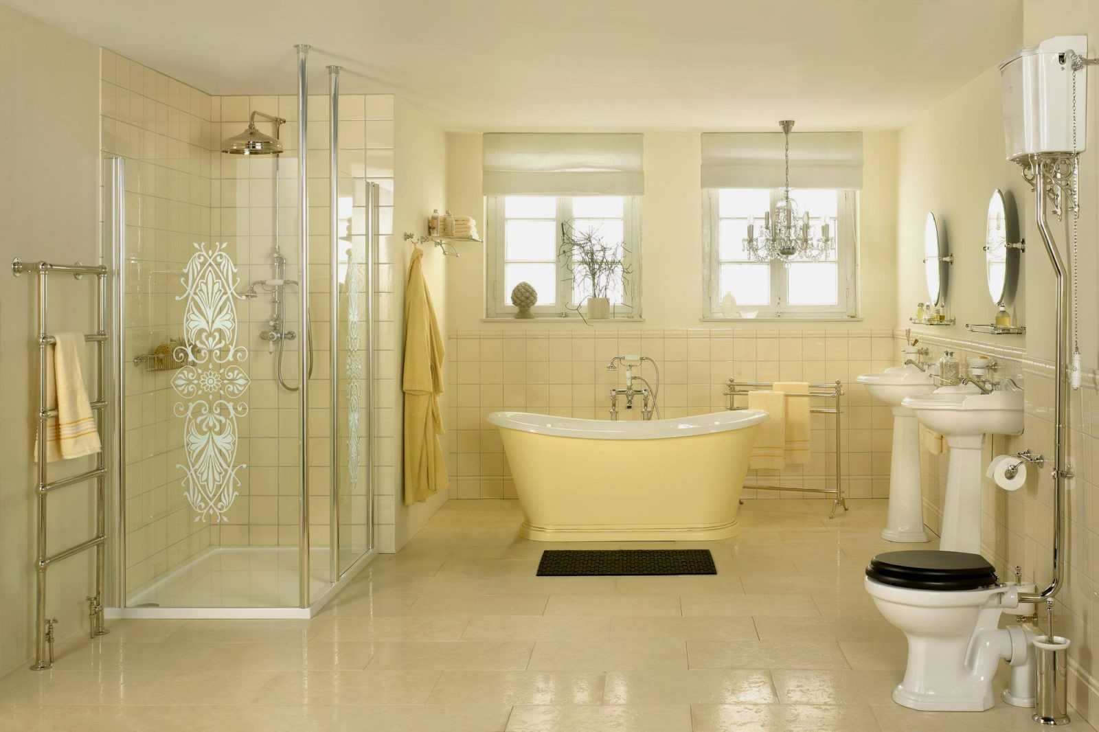 Дизайн ванной в классическом стиле: примеры и фото