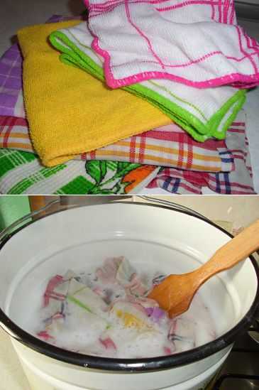 Как отбелить кухонные полотенца в домашних условиях без кипячения