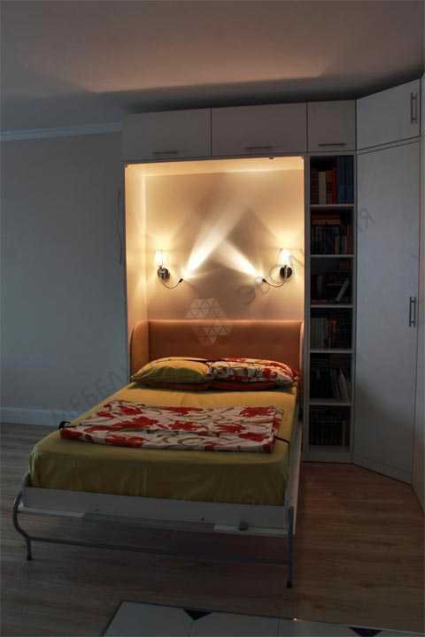 Ниша в стене из гипсокартона: как оформить красиво, дизайнерские решения для спальни, кухни и коридора в современном стиле, ниша с полками над кроватью
 - 37 фото