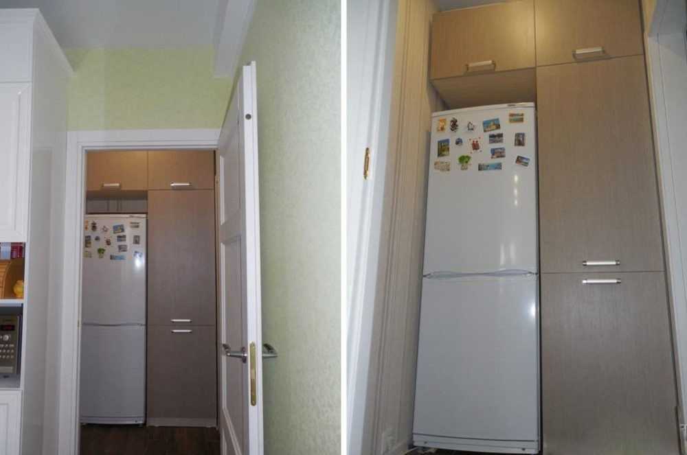 Размние холодильника в квартире, варианты и способы его спрятать