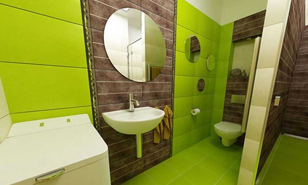 Зеленая ванная комната – атмосферный интерьер на 80 фото