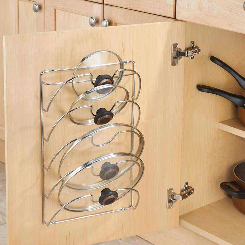 Как хранить крышки от кастрюль и сковородок: 10 оптимальных способов