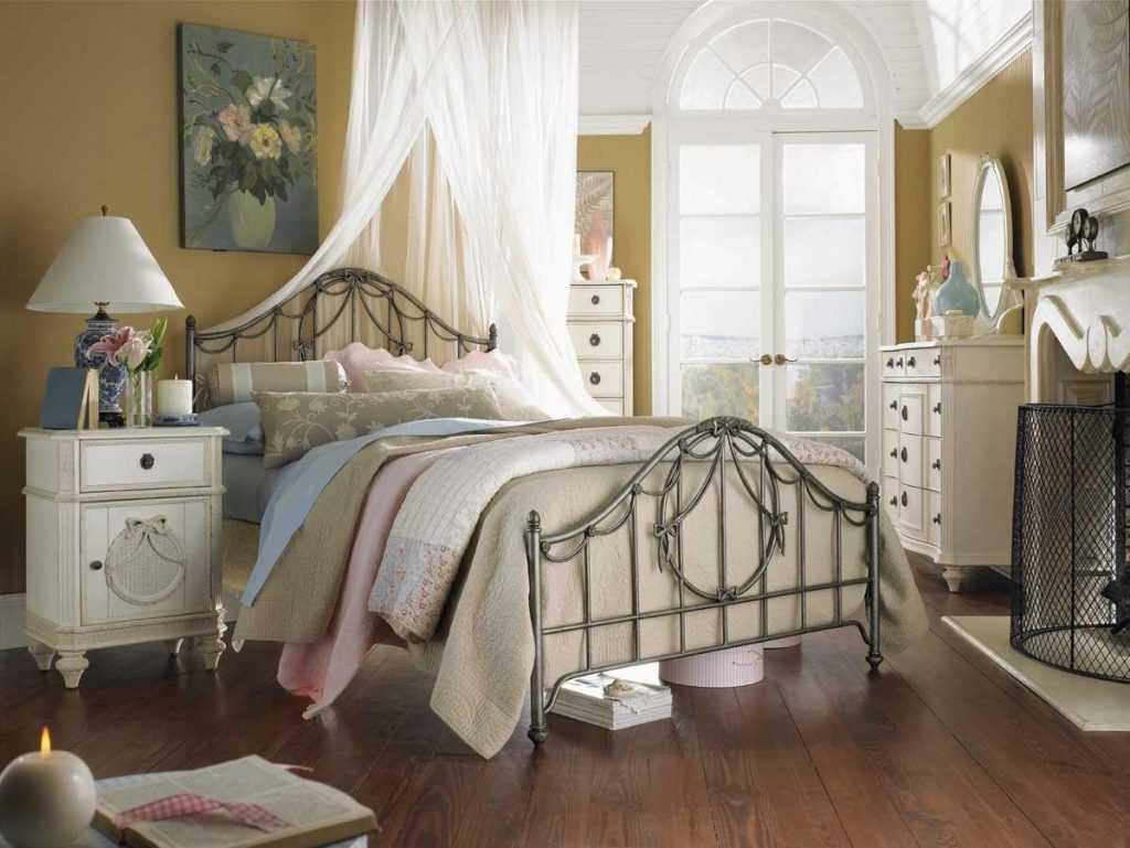 стиль французский прованс в интерьере спальни