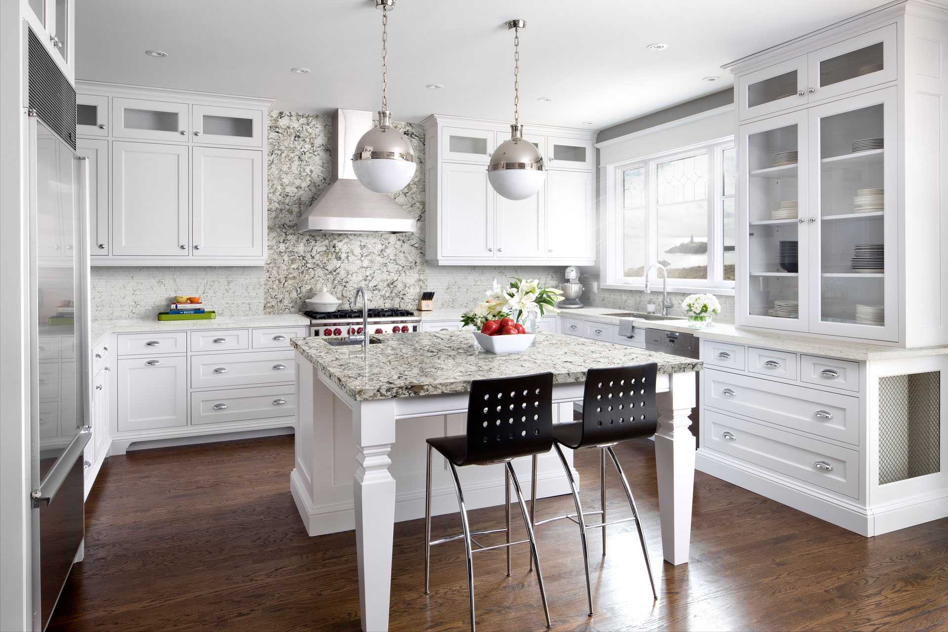 Белая кухня: дизайн, оформление, 235 фото проектов