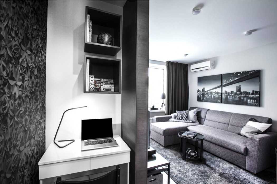 Дизайн однокомнатной квартиры 30 кв. м. - современные фото дизайна интерьера однокомнатных квартир 30 м²