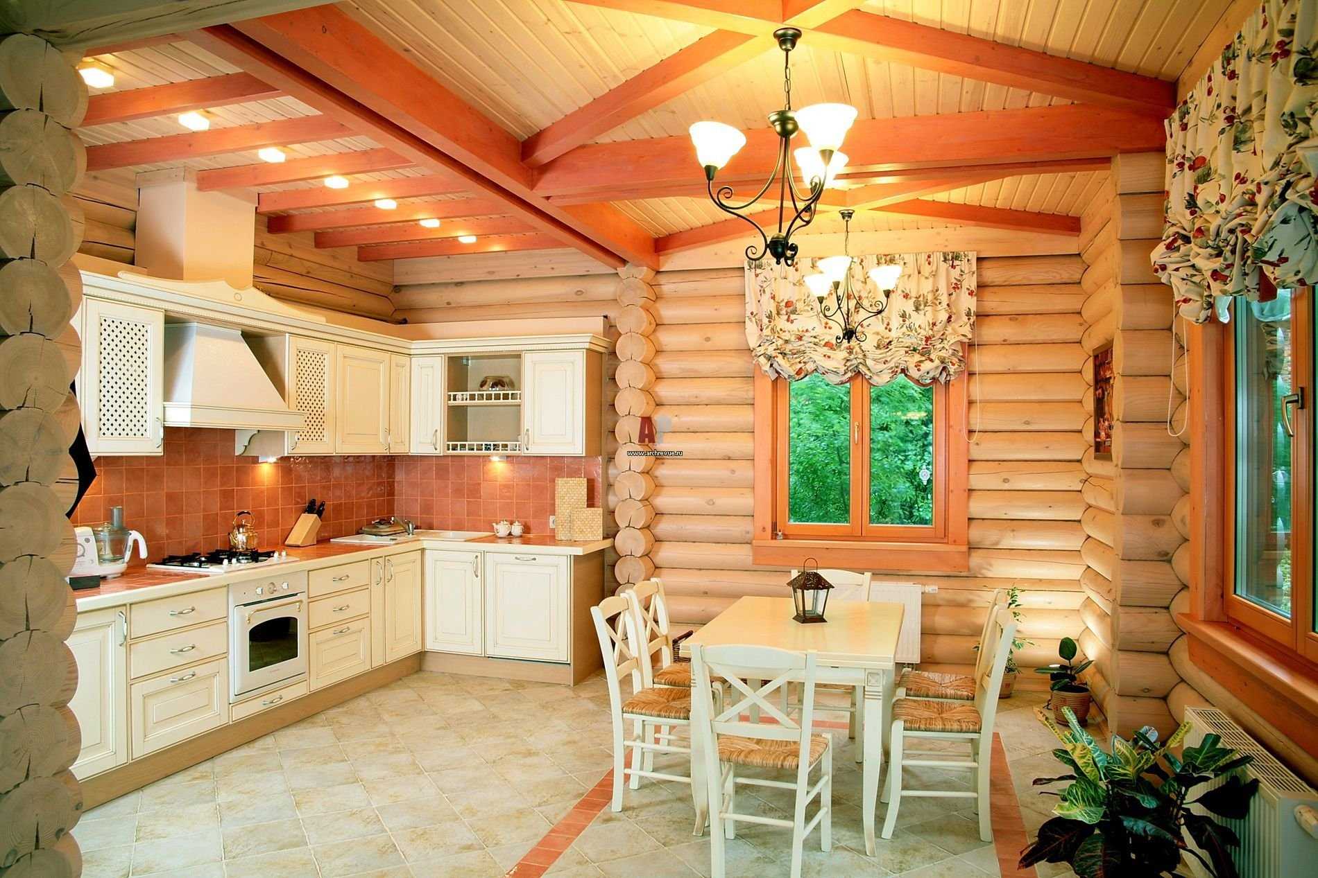 Кухня в деревянном доме: фото реальных объектов, особенности обустройства