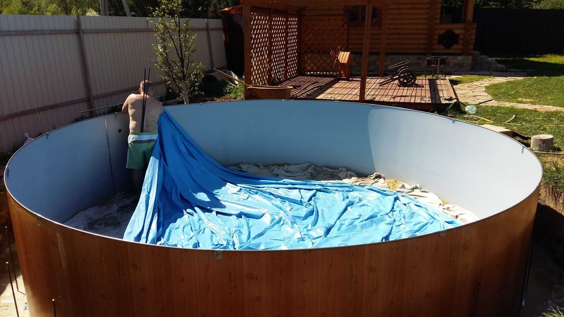 Устройство каркасного бассейна на даче