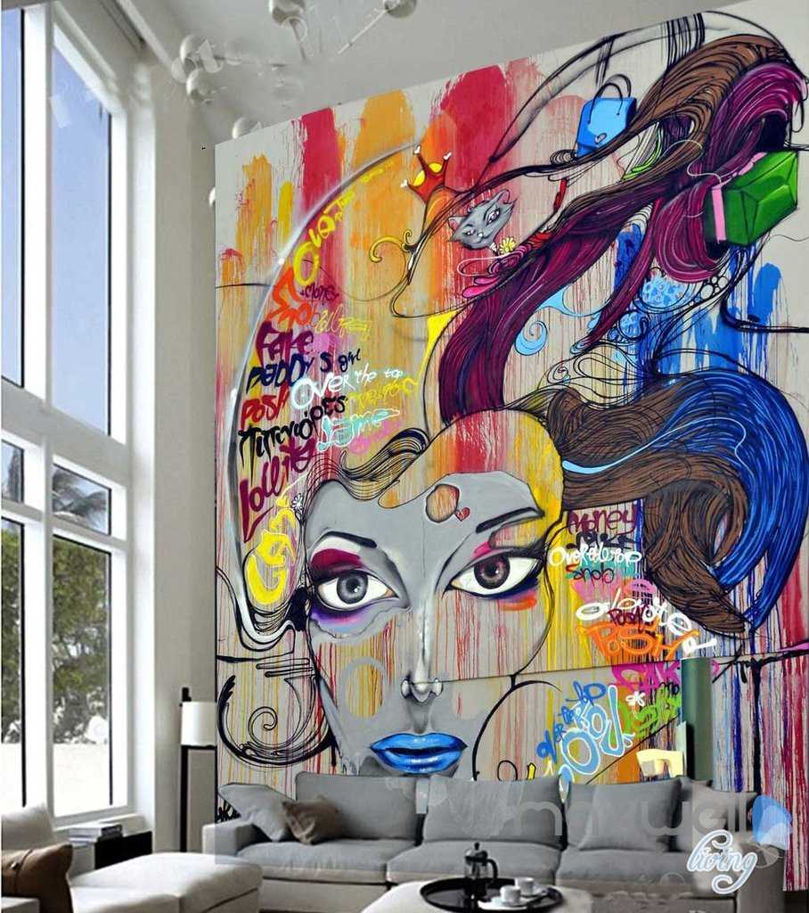 Граффити в квартире: материалы для рисования и варианты оформления 