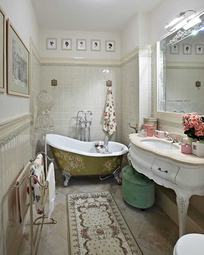 Ванная комната в стиле прованс: фото и варианты отделки