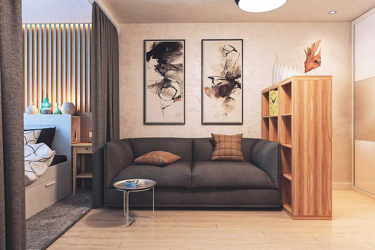 Зонирование гостиной спальной комнаты 47 фото идей, используем перегородки, мебель и шторы для разделения