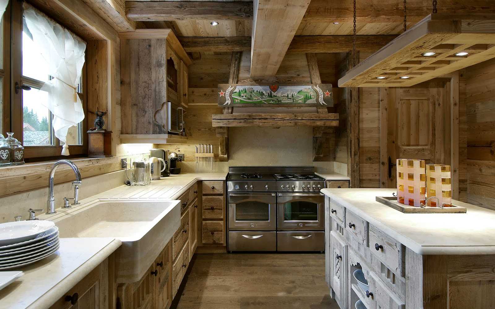 Кухня в стиле шале: 100 фото лучших идей - дизайн интерьера