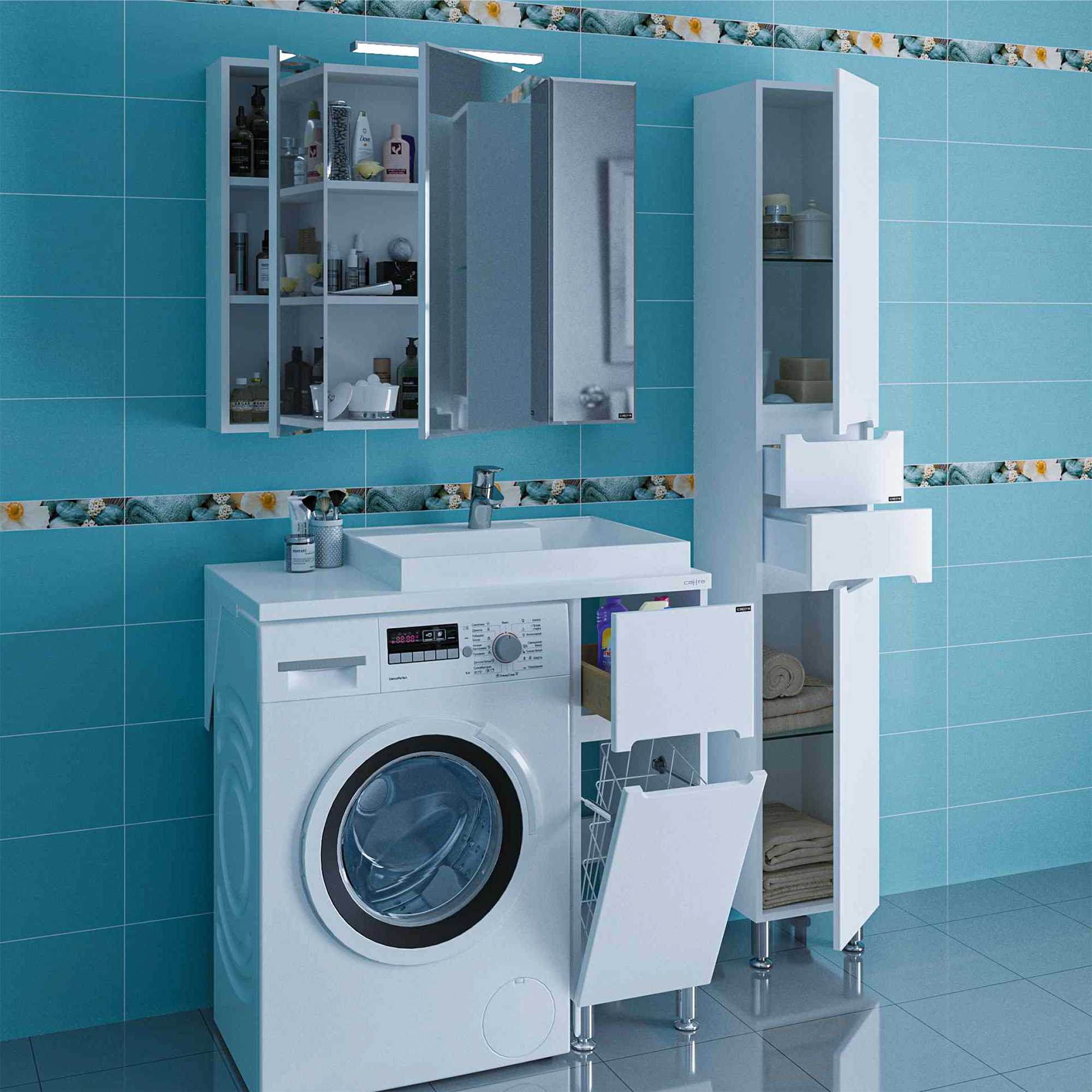 Раковина над стиральной машиной (60 фото) — виды, как выбрать