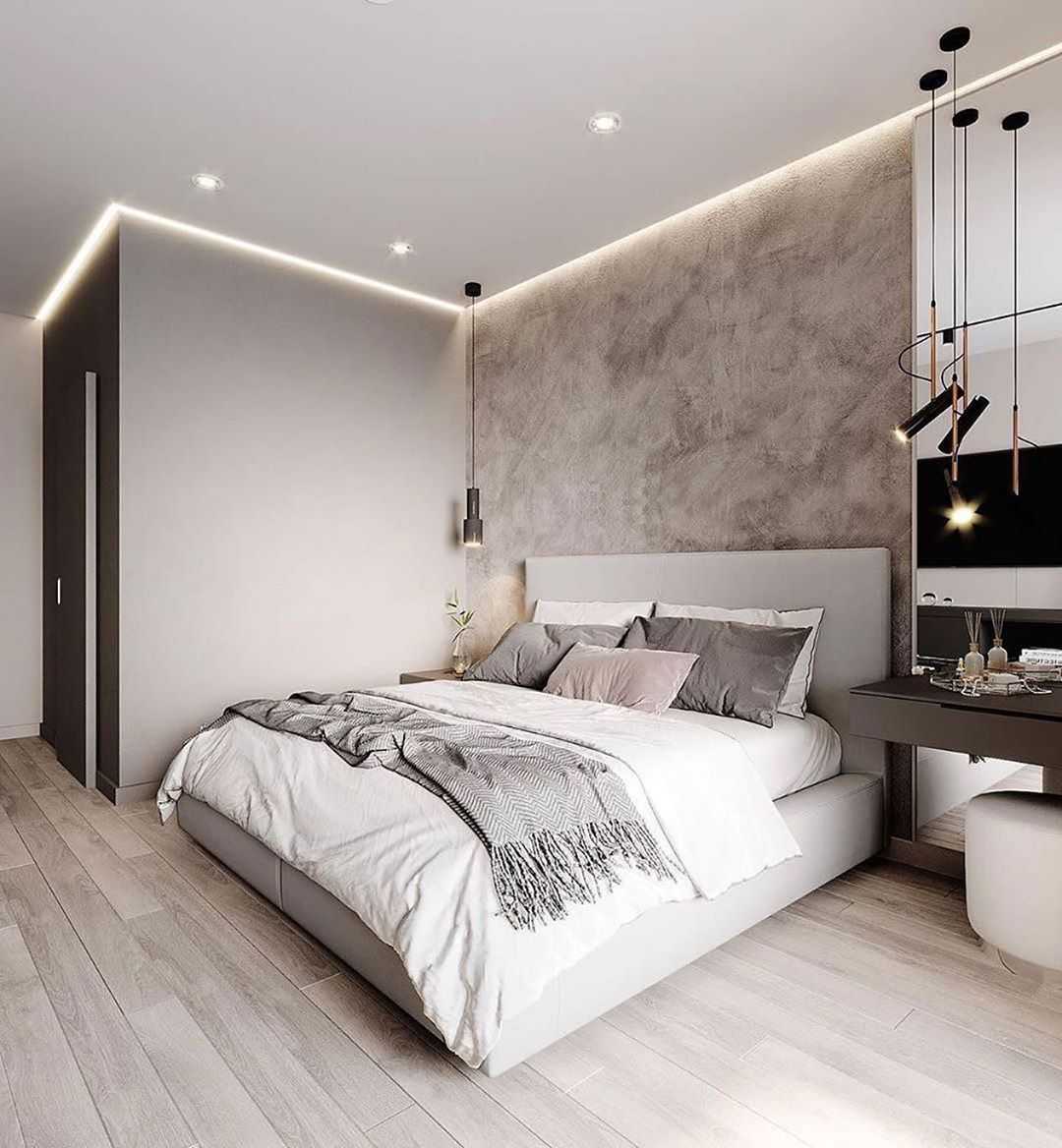 Интерьер спальни в современном стиле (85 фото)