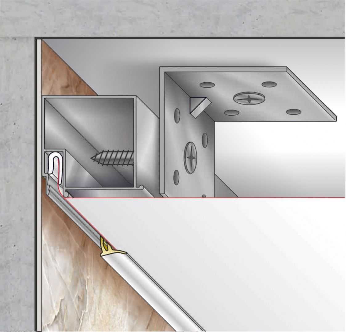 Как сделать нишу для штор в натяжном потолке: 5 способов монтажа скрытого карниза под гардину