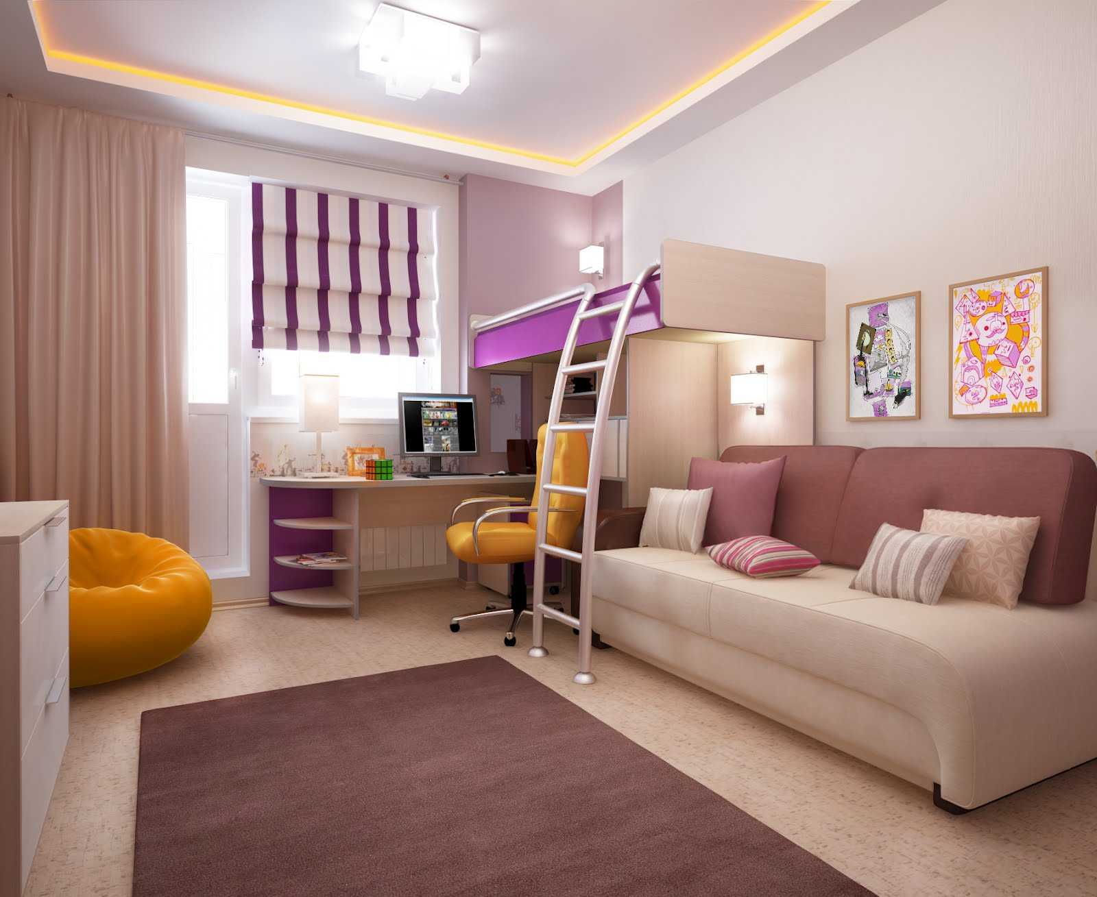 Дизайн однокомнатной квартиры с ребенком: планировка интерьера для семьи, фото
