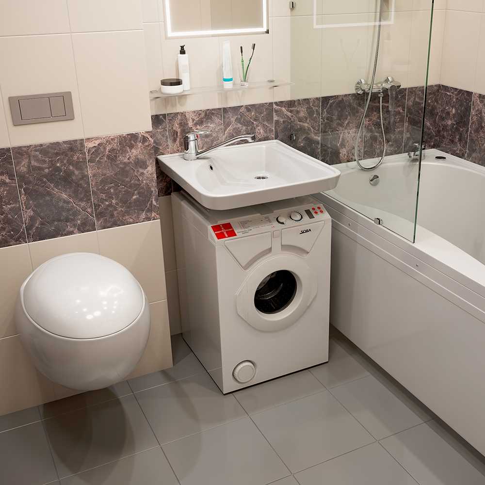 Стиральная машина в маленькой ванной комнате: 6 идей размещения + фото - строительный блог вити петрова