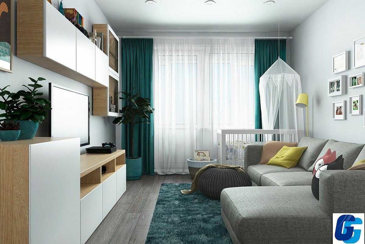 Зонирование однокомнатной квартиры для семьи с ребенком: дизайн интерьера, как расставить мебель, планировка, как обустроить с детской зоной