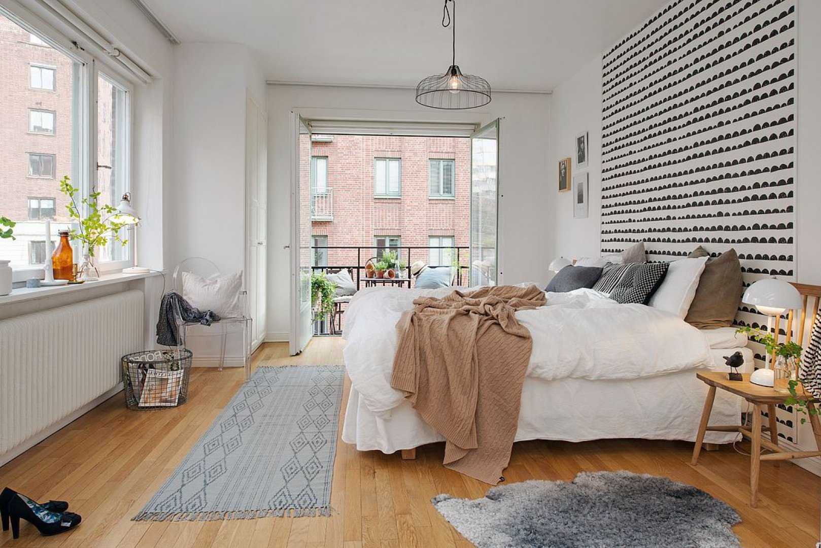 Спальня в скандинавском стиле (80 фото) - дизайн интерьера, идеи ремонта и отделки
