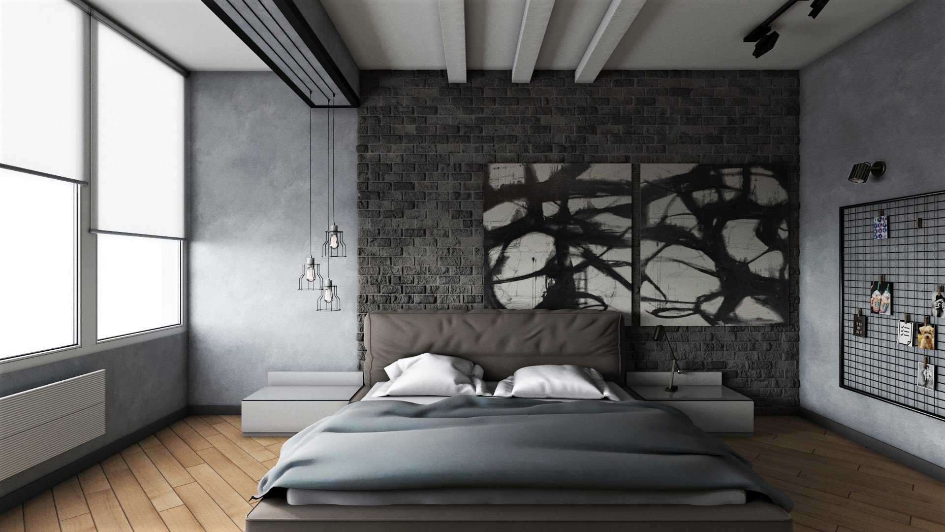 Спальня в стиле лофт: 100 фото лучших идей в интерьере