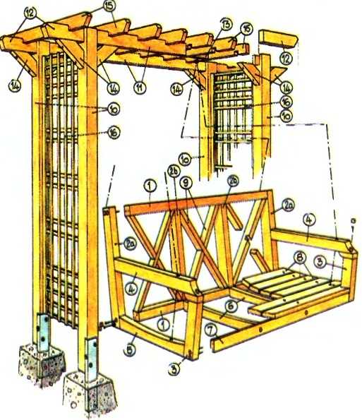 Как правильно построить деревянную или металлическую перголу
