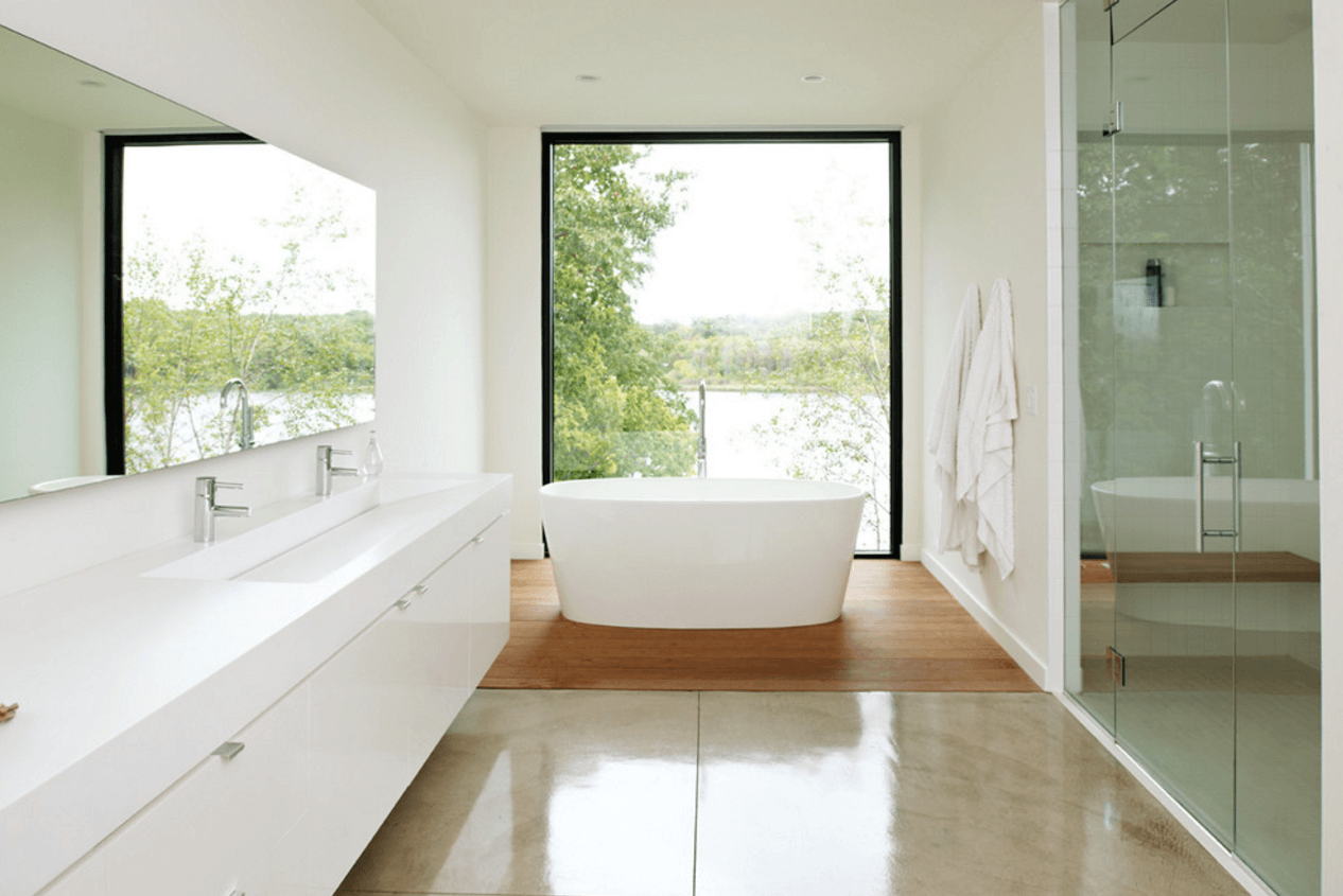 Ванная с окном: топ-50 фото модного дизайна