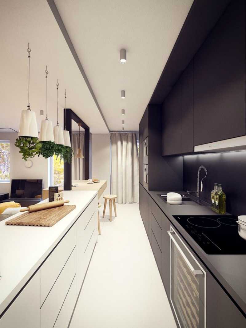Дизайн узкой и длинной кухни с окном в конце: лучшие идеи планировки и интерьера | дизайн и фото