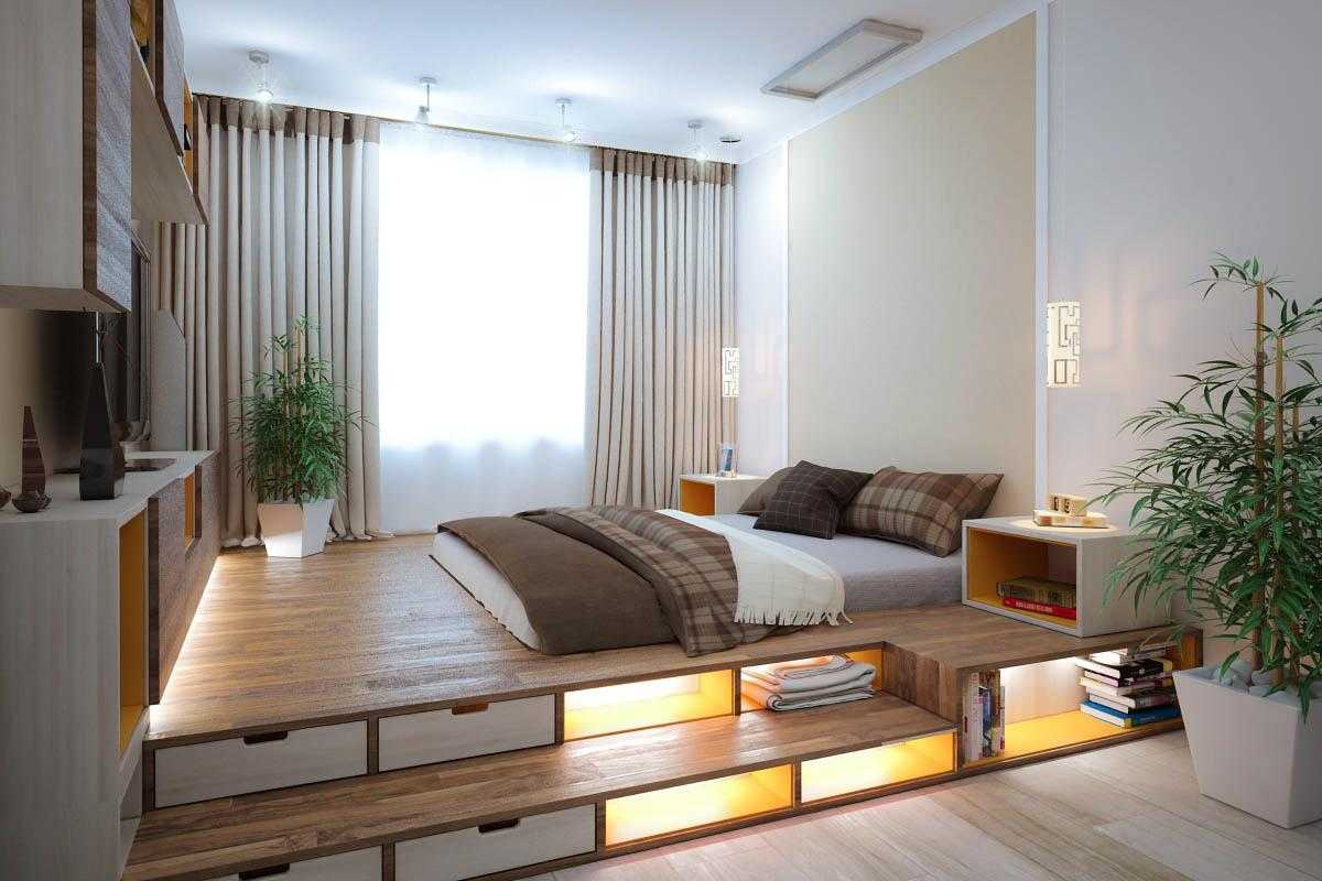 Кровать-подиум для спальни